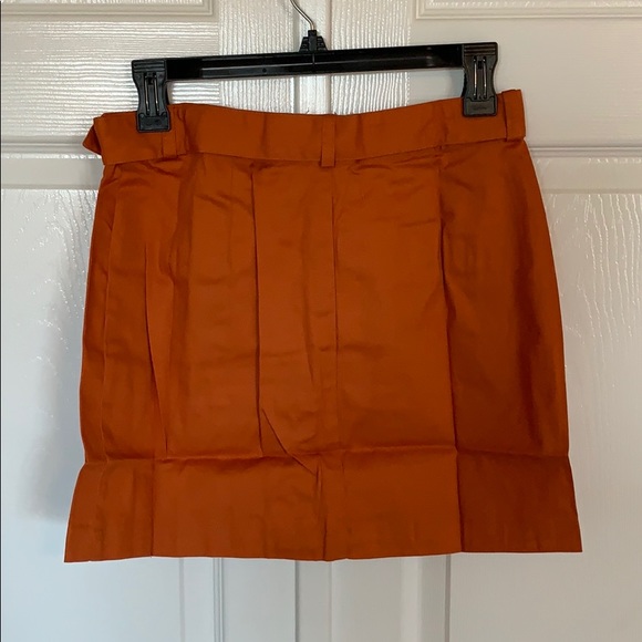 NWT JLUXLABEL Orange Archer Button Up Mini Skirt - Picture 8 of 10